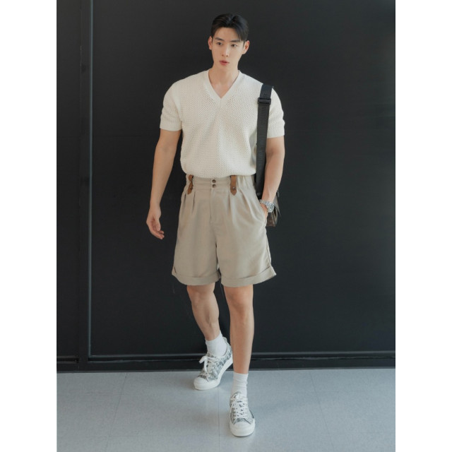 韓國🇰🇷2色雙排扣掐折短褲『韓國連線』