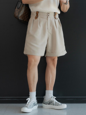 韓國🇰🇷2色雙排扣掐折短褲『韓國連線』