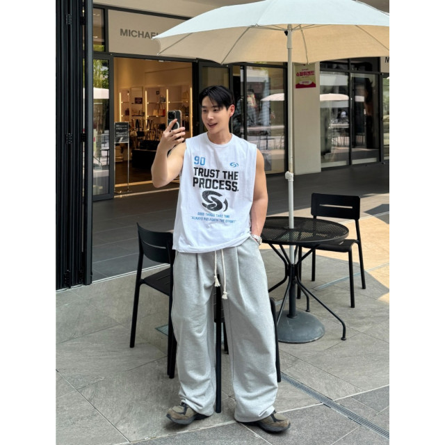 韓國🇰🇷輕薄街頭風印花無袖背心『韓國連線』