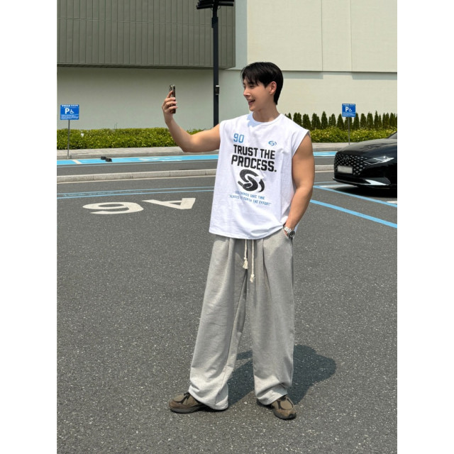 韓國🇰🇷輕薄街頭風印花無袖背心『韓國連線』