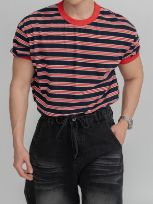 韓國🇰🇷多色條紋圓領短袖『韓國連線』