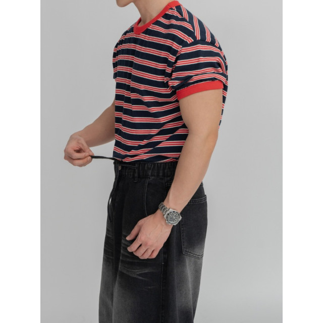 韓國🇰🇷多色條紋圓領短袖『韓國連線』