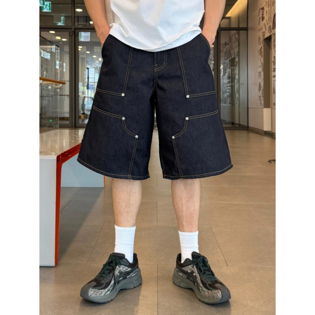 韓國🇰🇷重工過膝拼接線丹寧短褲『韓國連線』