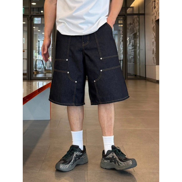 韓國🇰🇷重工過膝拼接線丹寧短褲『韓國連線』