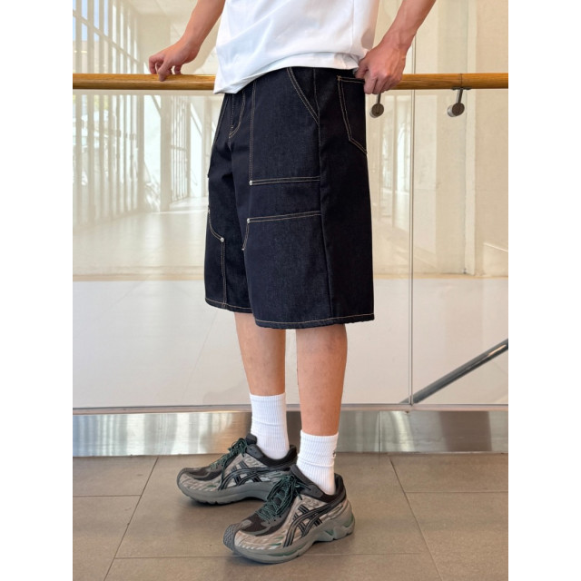 韓國🇰🇷重工過膝拼接線丹寧短褲『韓國連線』