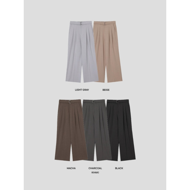 韓國🇰🇷薄款腰帶雙摺西裝褲『韓國連線』