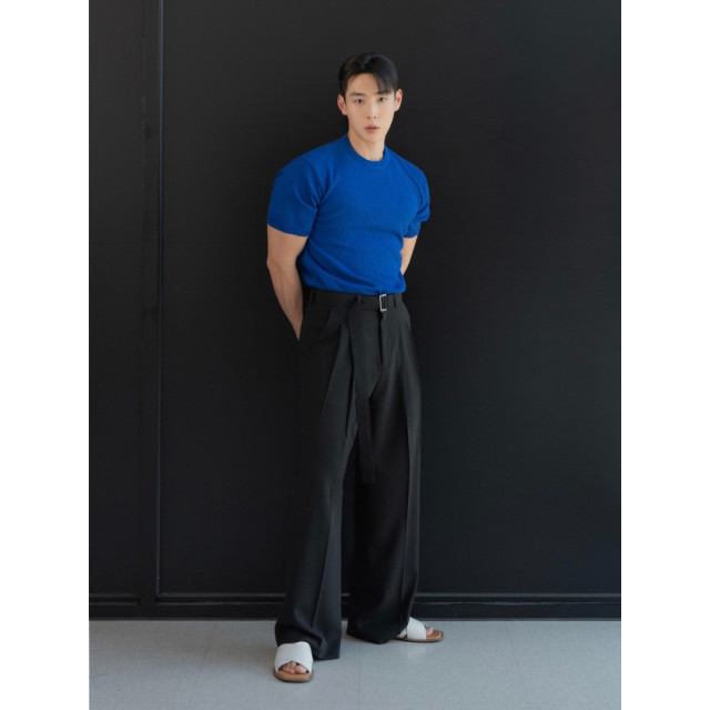 韓國🇰🇷薄款腰帶雙摺西裝褲『韓國連線』