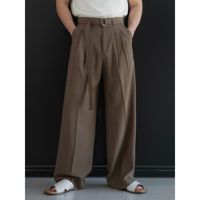 韓國🇰🇷薄款腰帶雙摺西裝褲『韓國連線』