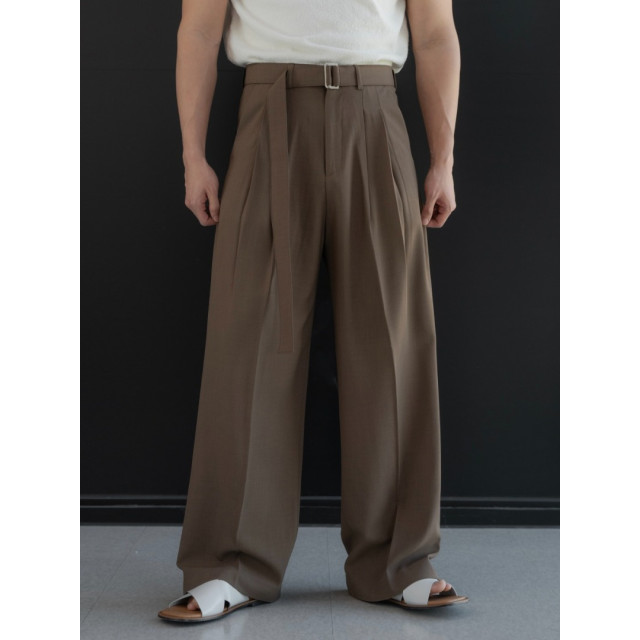 韓國🇰🇷薄款腰帶雙摺西裝褲『韓國連線』