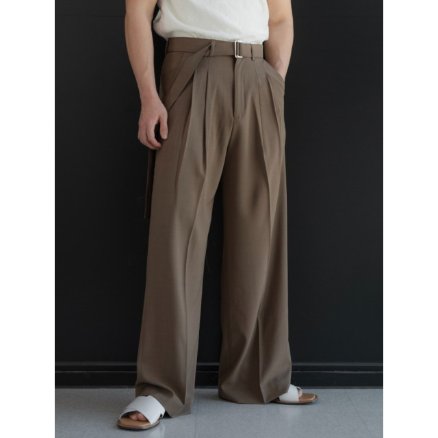 韓國🇰🇷薄款腰帶雙摺西裝褲『韓國連線』