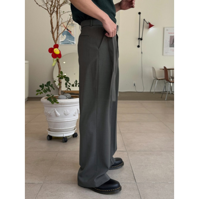 韓國🇰🇷薄款腰帶雙摺西裝褲『韓國連線』