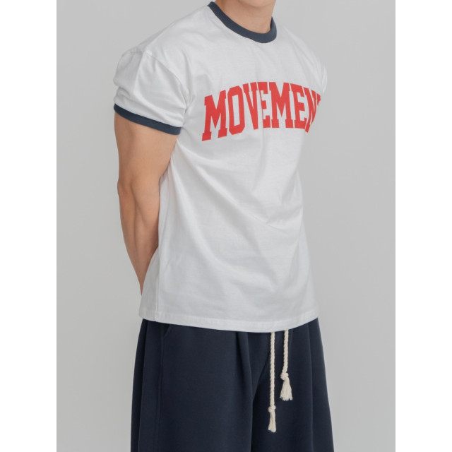 韓國🇰🇷圓領撞色印花合身短袖『韓國連線』