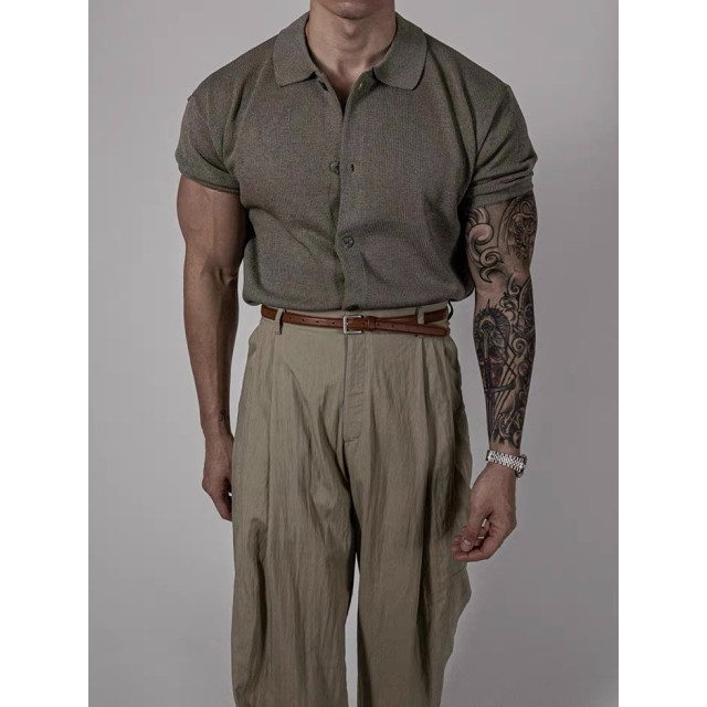 韓國🇰🇷4色亞麻混紡開襟針織襯衫『韓國連線』