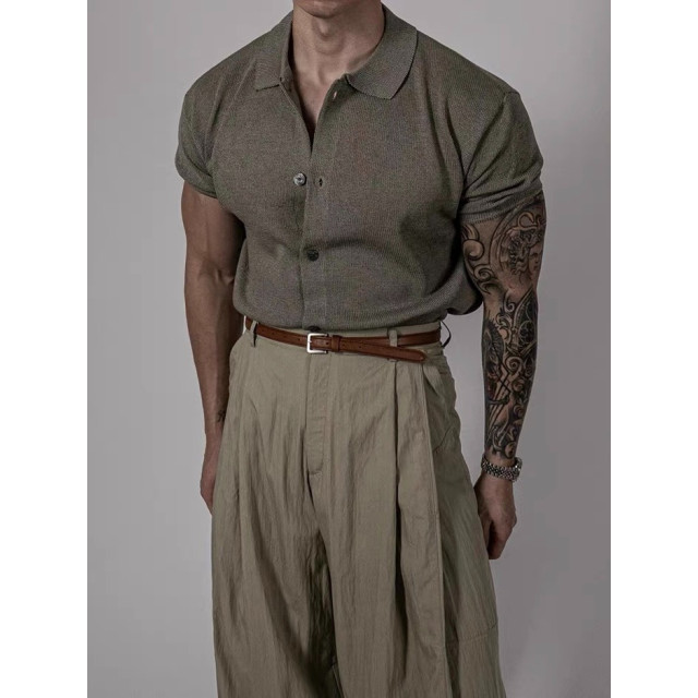 韓國🇰🇷4色亞麻混紡開襟針織襯衫『韓國連線』