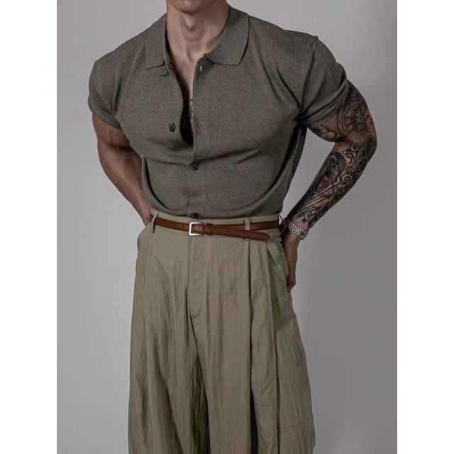 韓國🇰🇷4色亞麻混紡開襟針織襯衫『韓國連線』