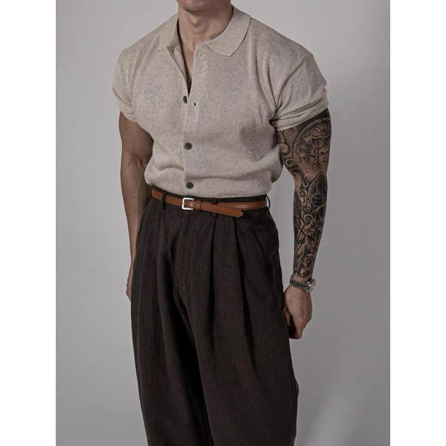 韓國🇰🇷4色亞麻混紡開襟針織襯衫『韓國連線』