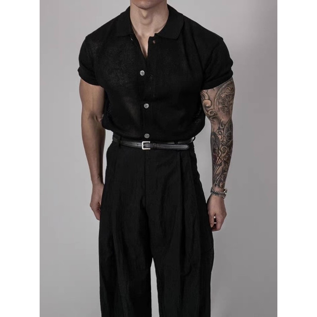 韓國🇰🇷4色亞麻混紡開襟針織襯衫『韓國連線』