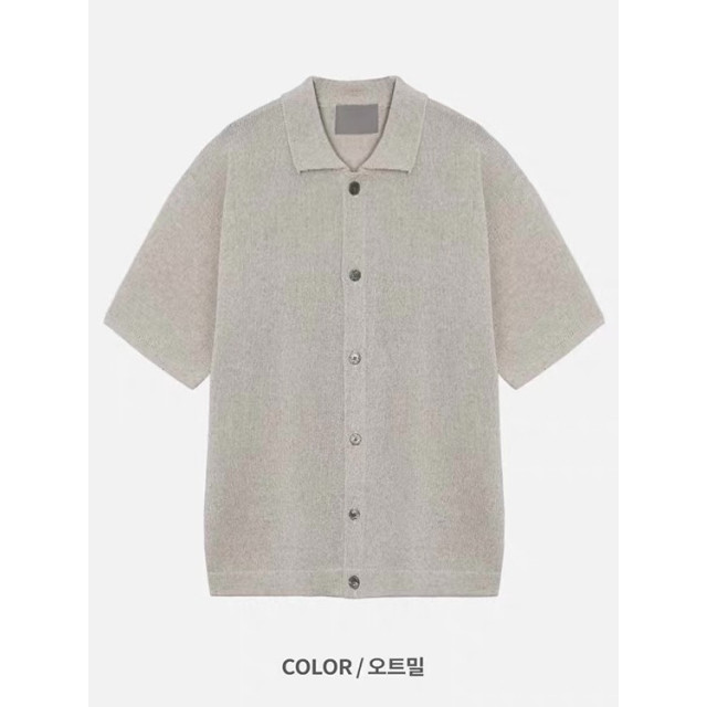 韓國🇰🇷4色亞麻混紡開襟針織襯衫『韓國連線』