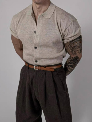 韓國🇰🇷4色亞麻混紡開襟針織襯衫『韓國連線』