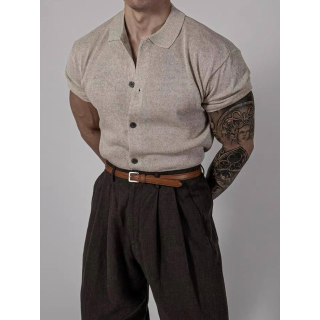 韓國🇰🇷4色亞麻混紡開襟針織襯衫『韓國連線』