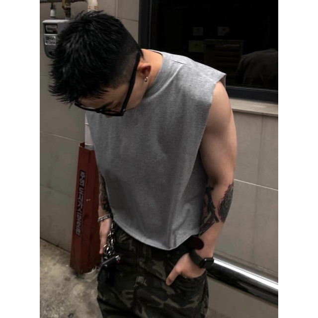 韓國🇰🇷4色削尖超短版無袖背心『韓國連線』