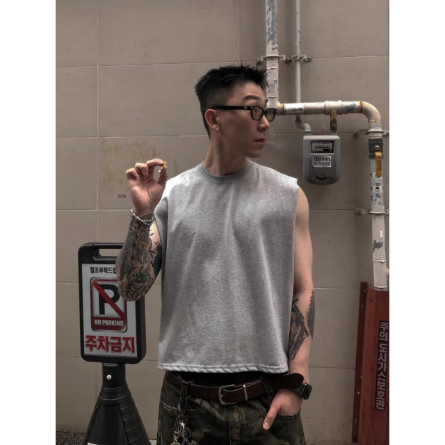 韓國🇰🇷4色削尖超短版無袖背心『韓國連線』