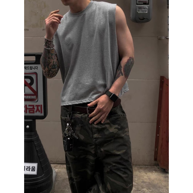 韓國🇰🇷4色削尖超短版無袖背心『韓國連線』