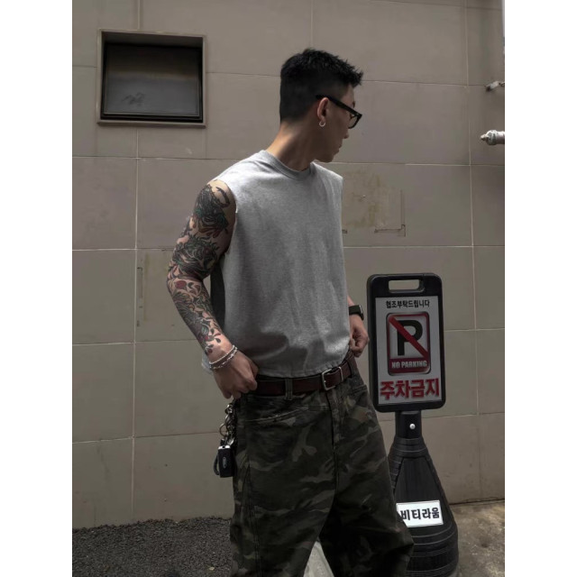 韓國🇰🇷4色削尖超短版無袖背心『韓國連線』