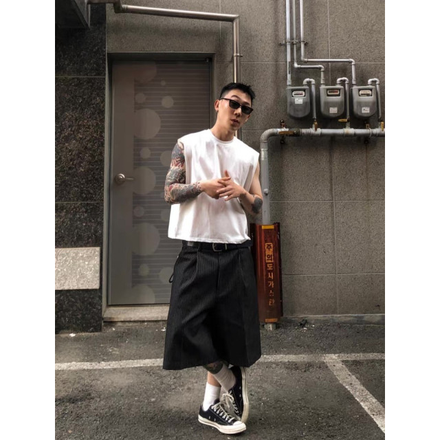 韓國🇰🇷4色削尖超短版無袖背心『韓國連線』