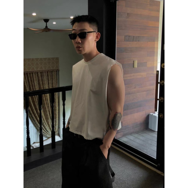 韓國🇰🇷4色削尖超短版無袖背心『韓國連線』