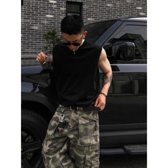 韓國🇰🇷4色削尖超短版無袖背心『韓國連線』