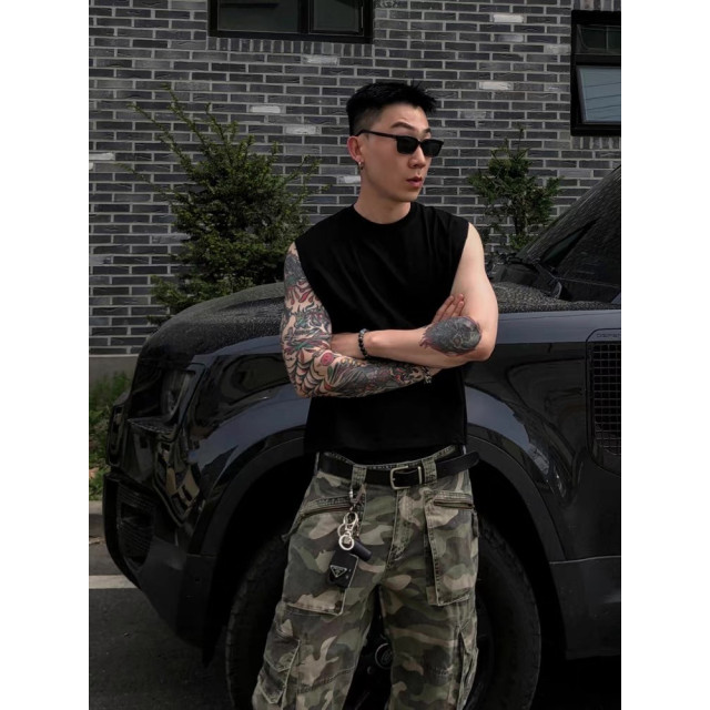 韓國🇰🇷4色削尖超短版無袖背心『韓國連線』