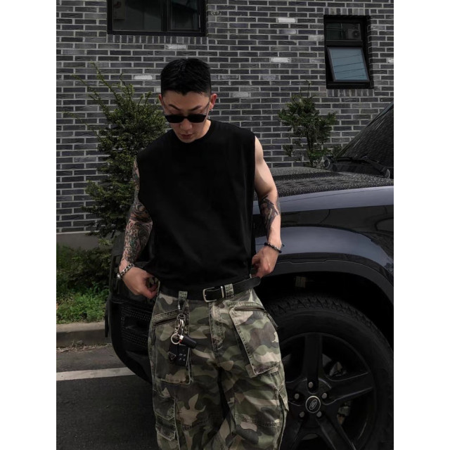 韓國🇰🇷4色削尖超短版無袖背心『韓國連線』