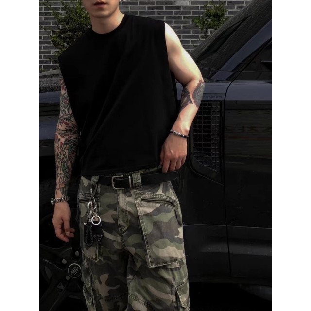 韓國🇰🇷4色削尖超短版無袖背心『韓國連線』