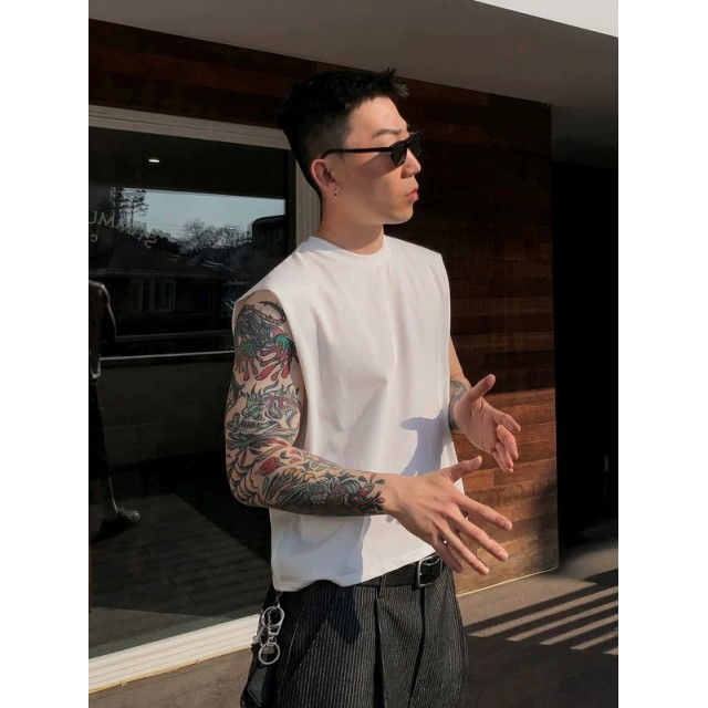 韓國🇰🇷4色削尖超短版無袖背心『韓國連線』