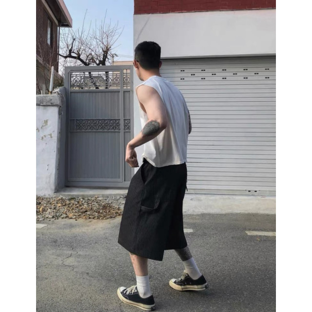 韓國🇰🇷直紋縫標丹寧短褲『韓國連線』