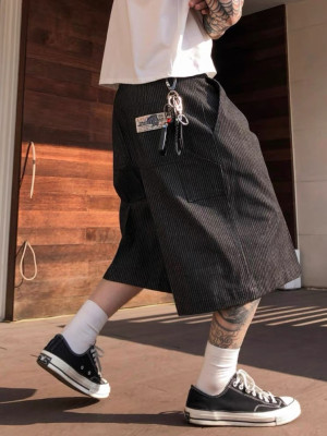 韓國🇰🇷直紋縫標丹寧短褲『韓國連線』