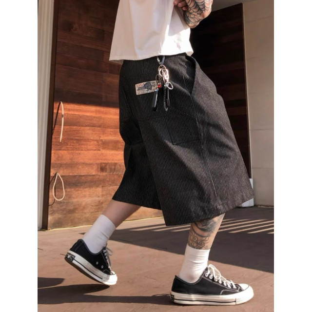 韓國🇰🇷直紋縫標丹寧短褲『韓國連線』