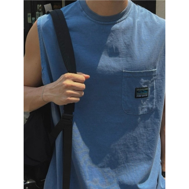 韓國🇰🇷簡約單口袋無袖背心『韓國連線』