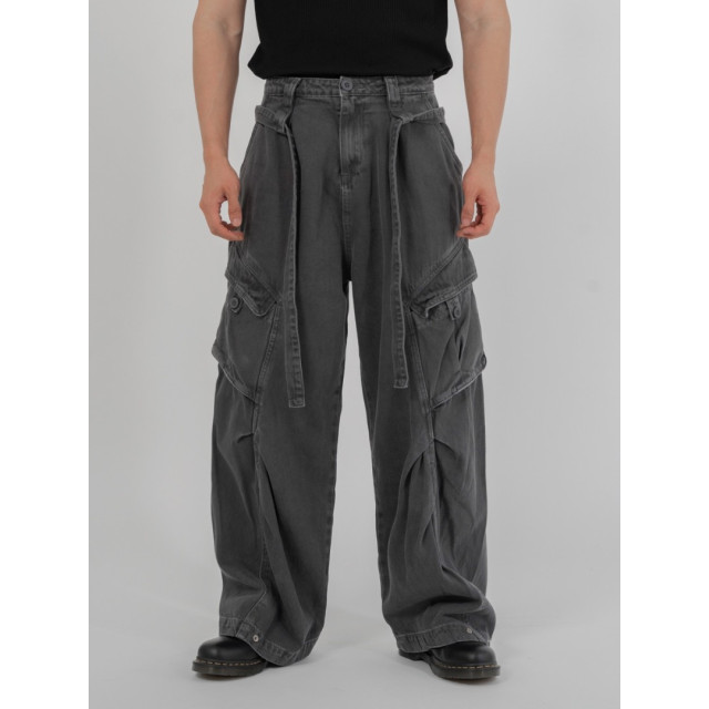 韓國🇰🇷寬鬆腰帶水洗工裝褲『韓國連線』