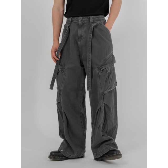 韓國🇰🇷寬鬆腰帶水洗工裝褲『韓國連線』