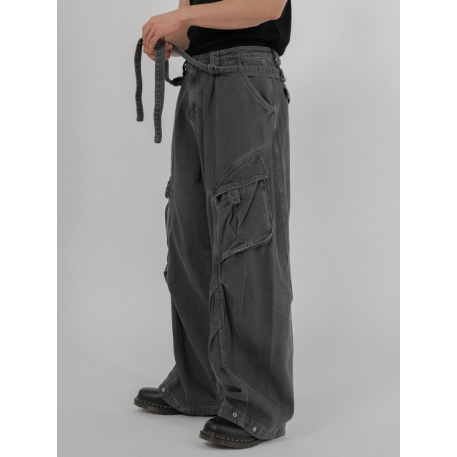 韓國🇰🇷寬鬆腰帶水洗工裝褲『韓國連線』