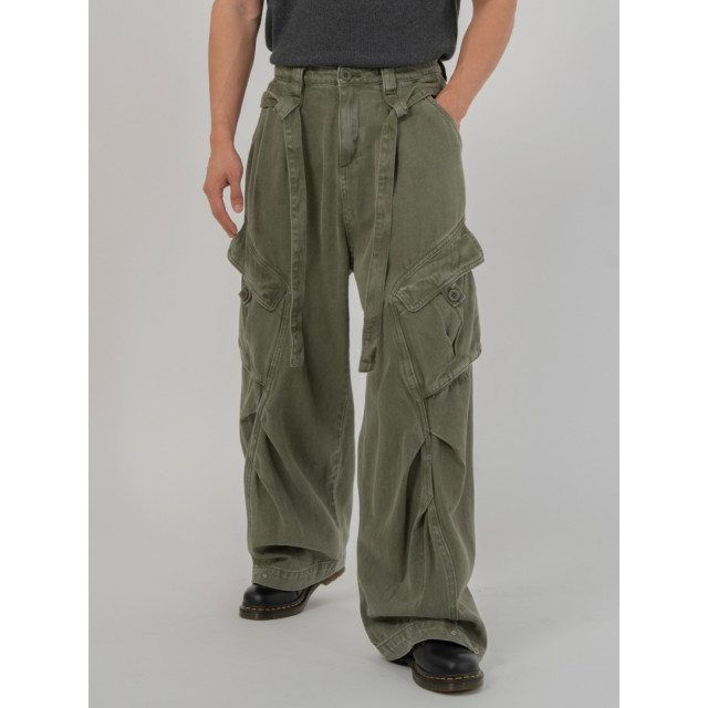 韓國🇰🇷寬鬆腰帶水洗工裝褲『韓國連線』