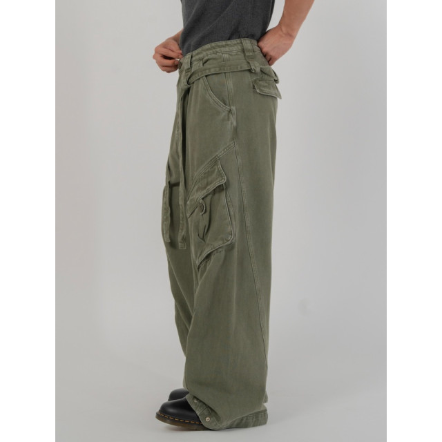 韓國🇰🇷寬鬆腰帶水洗工裝褲『韓國連線』