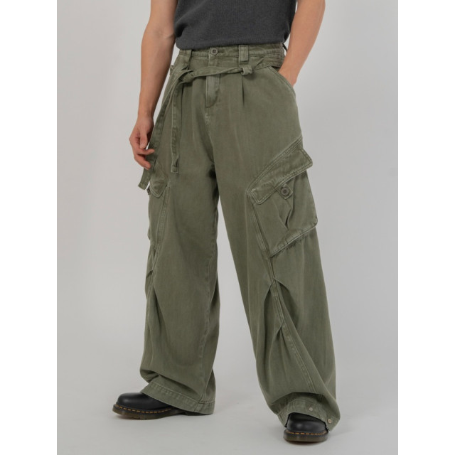 韓國🇰🇷寬鬆腰帶水洗工裝褲『韓國連線』