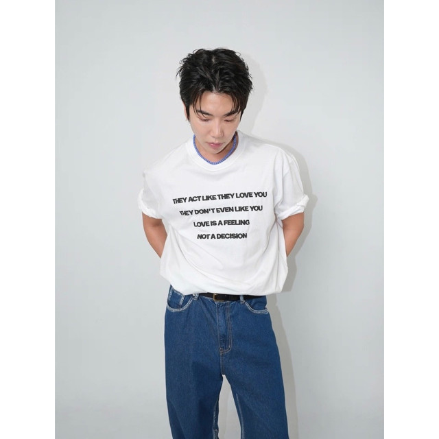 韓國🇰🇷薄款寬鬆字母印花短袖『韓國連線』