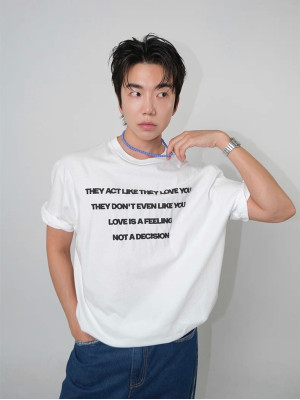 韓國🇰🇷薄款寬鬆字母印花短袖『韓國連線』