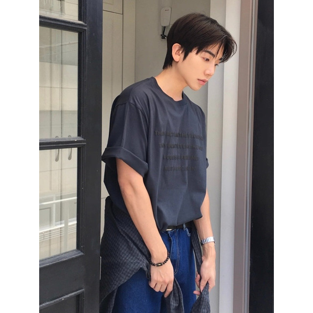 韓國🇰🇷薄款寬鬆字母印花短袖『韓國連線』