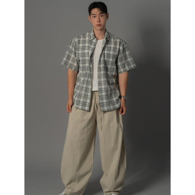 韓國🇰🇷6色夏季薄款格紋短袖襯衫『韓國連線』