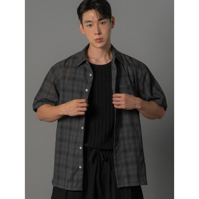 韓國🇰🇷6色夏季薄款格紋短袖襯衫『韓國連線』